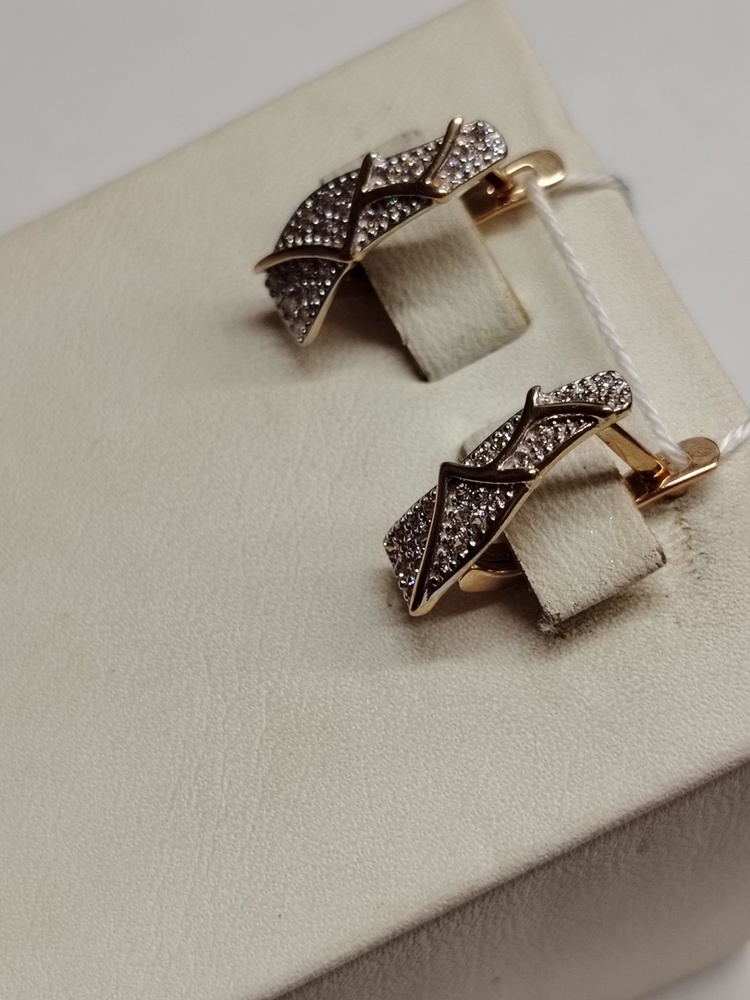 СКМИ585 СЕРЬГИ С КАМНЯМИ (Au 585)