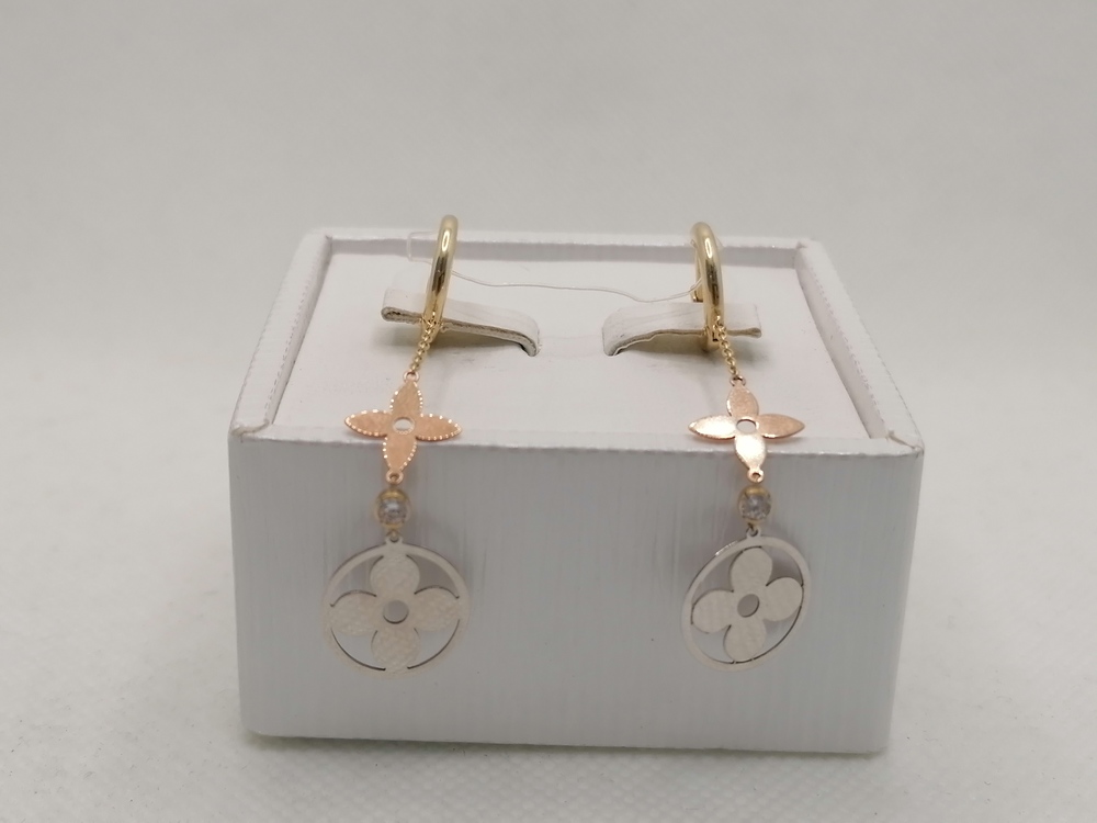 СЕРЬГИ С КАМНЕМ (Au 585)