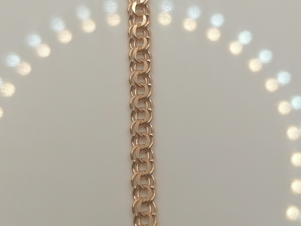 БРАСЛЕТ ПУСТОТЕЛЫЙ Бисмарк (Au 585)