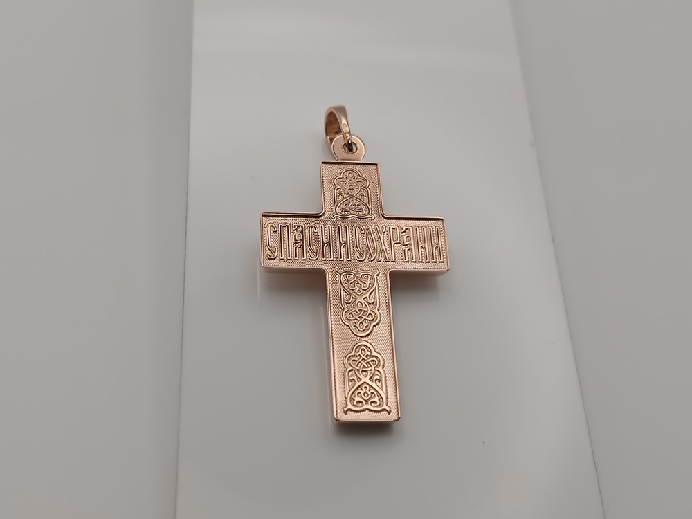 ПОДВЕСКА КРЕСТ БЕЗ КАМНЯ (Au 585)