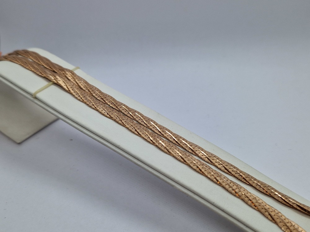 ЦЛКМ585 ЦЕПЬ ПОЛНОВЕСНАЯ Косичка(монреаль) (Au 585)