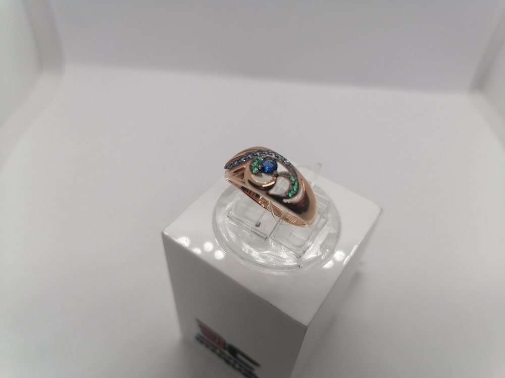 019139 КОЛЬЦО С КАМНЯМИ (Au 585)