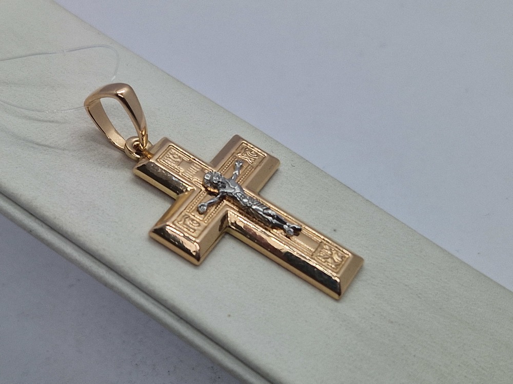 ПОДВЕСКА КРЕСТ без камня (Au 585)