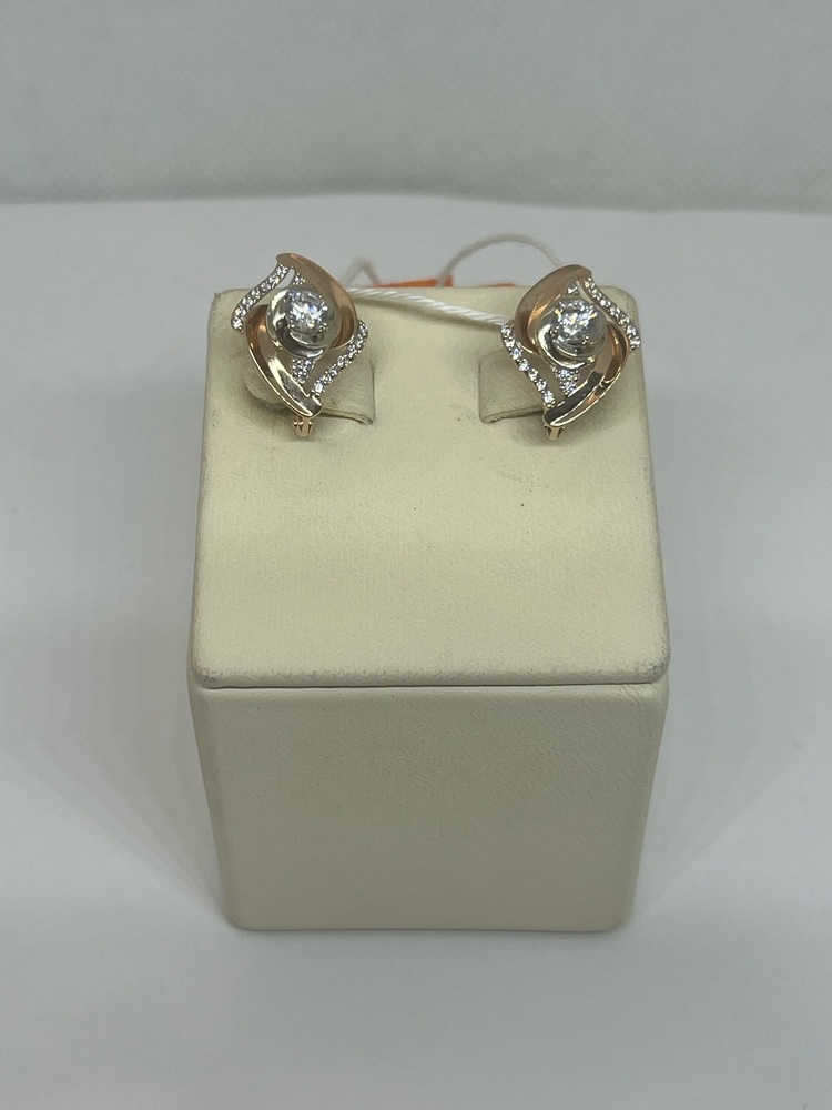 СКМИ585 СЕРЬГИ С КАМНЯМИ (Au 585)