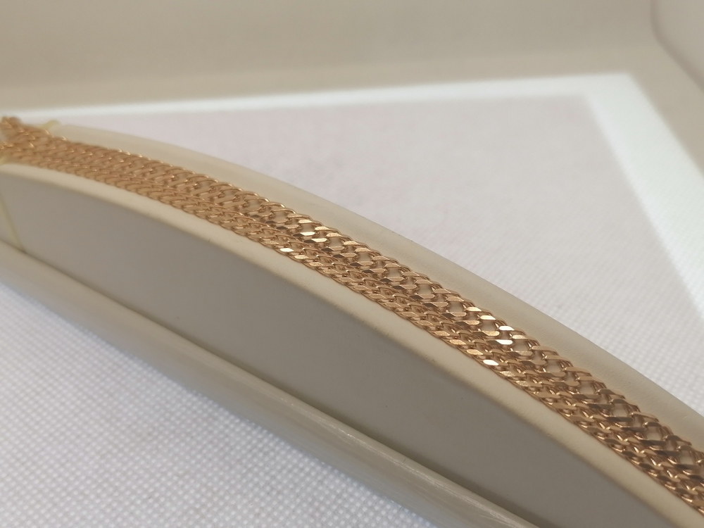 ЦЕПЬ ПОЛНОВЕСНАЯ Ромб двойной (Au 585)