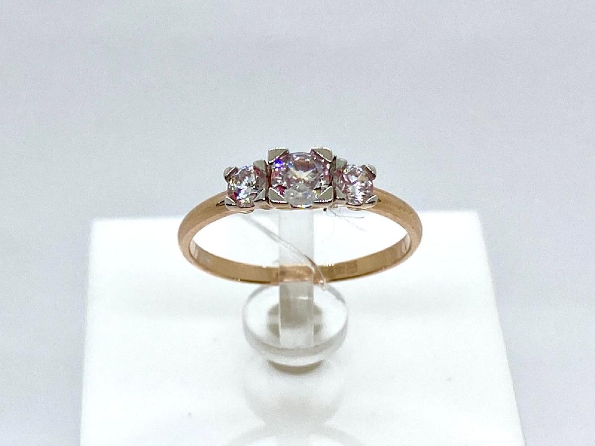 КОЛЬЦО С КАМНЯМИ (Au 585)