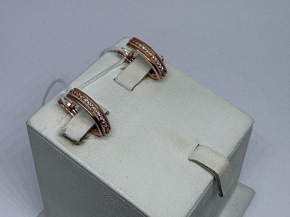 СКМИ375 СЕРЬГИ С КАМНЯМИ (Au 375)