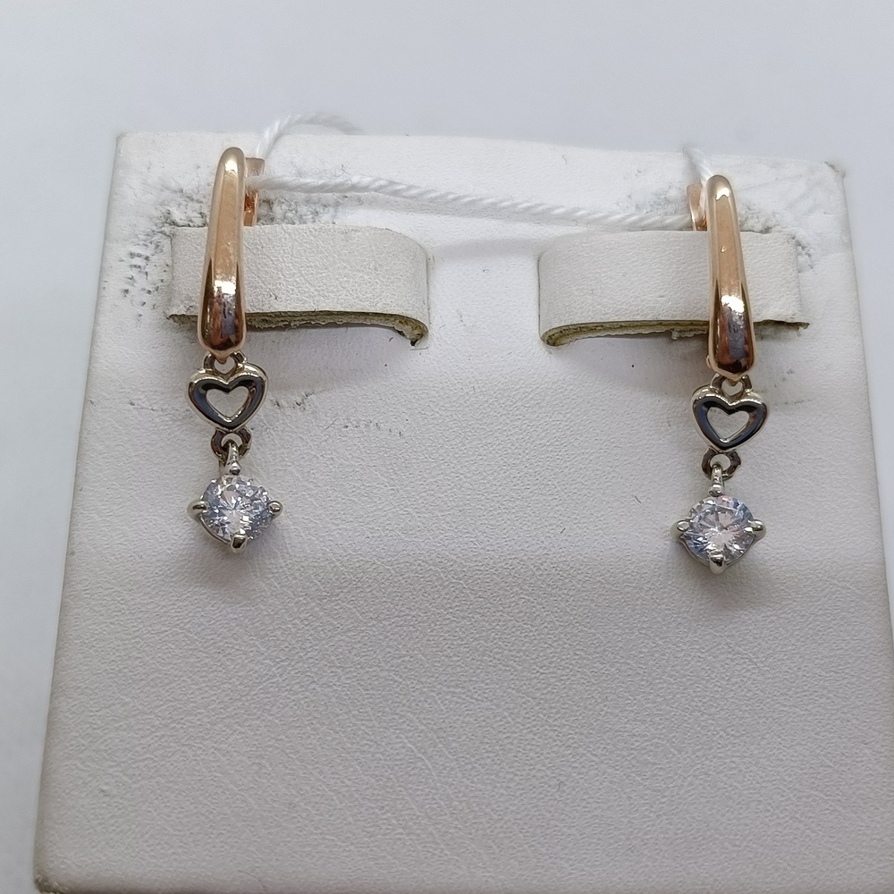 СЕРЬГИ С КАМНЕМ (Au 585)