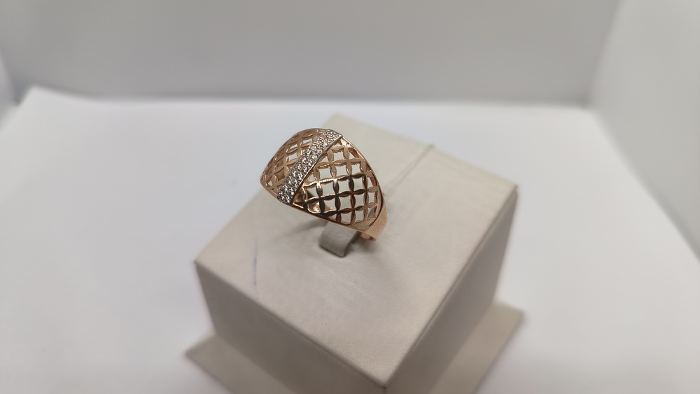 КОЛЬЦО С КАМНЯМИ (Au 585)