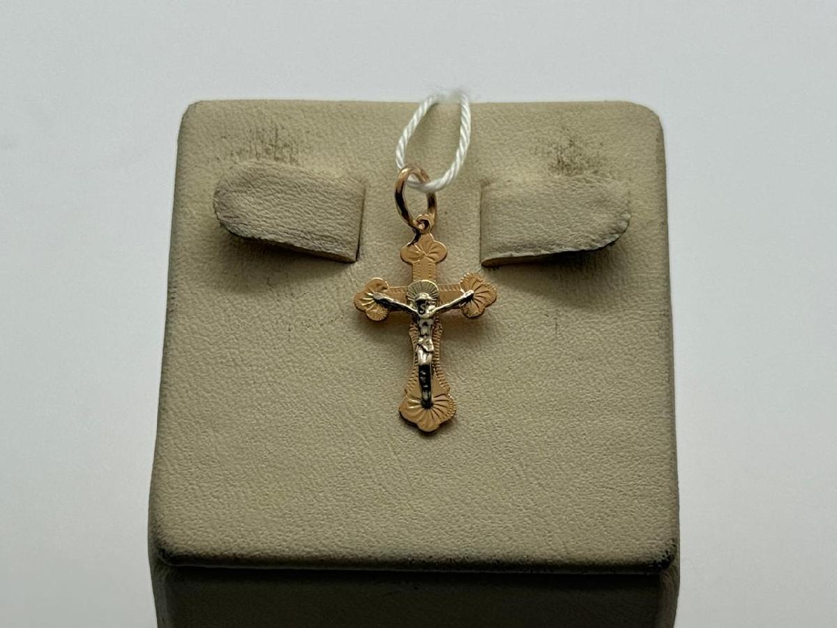 ПОДКБК585 ПОДВЕСКА КРЕСТ БЕЗ КАМНЯ (Au 585)