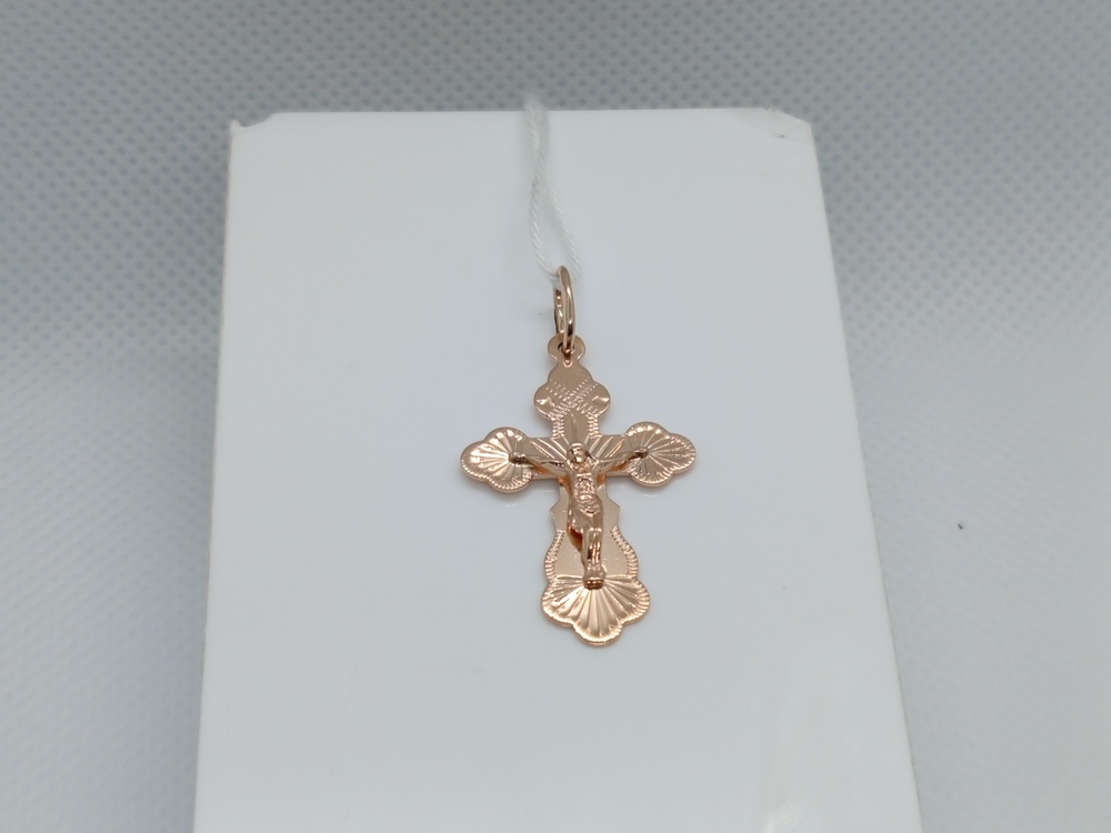 ПОДКБК585 ПОДВЕСКА КРЕСТ БЕЗ КАМНЯ (Au 585)