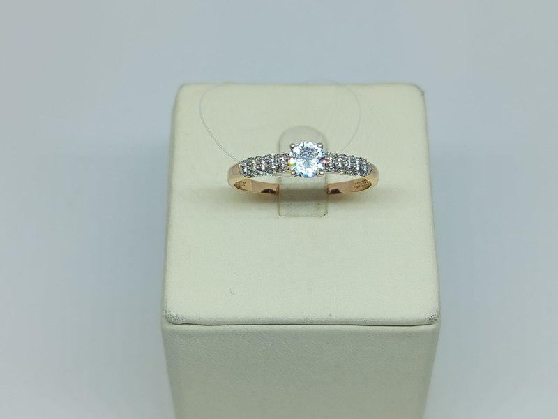 КОЛЬЦО С КАМНЯМИ (Au 585)