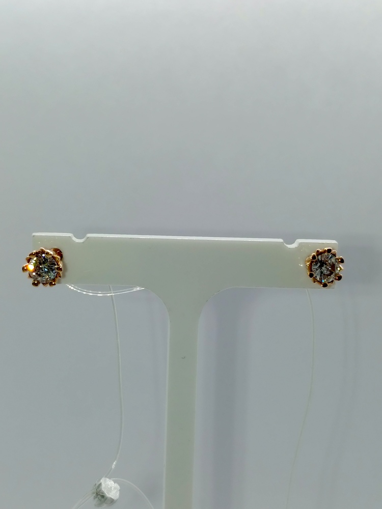 СЕРЬГИ ПУСЕТЫ с камнем (Au 585)