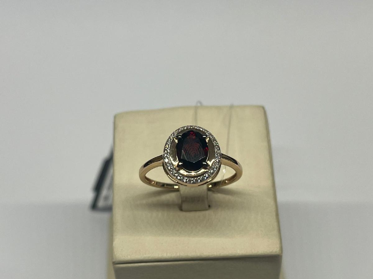КОЛЬЦО ГРАНАТ с камнями (Au 585)