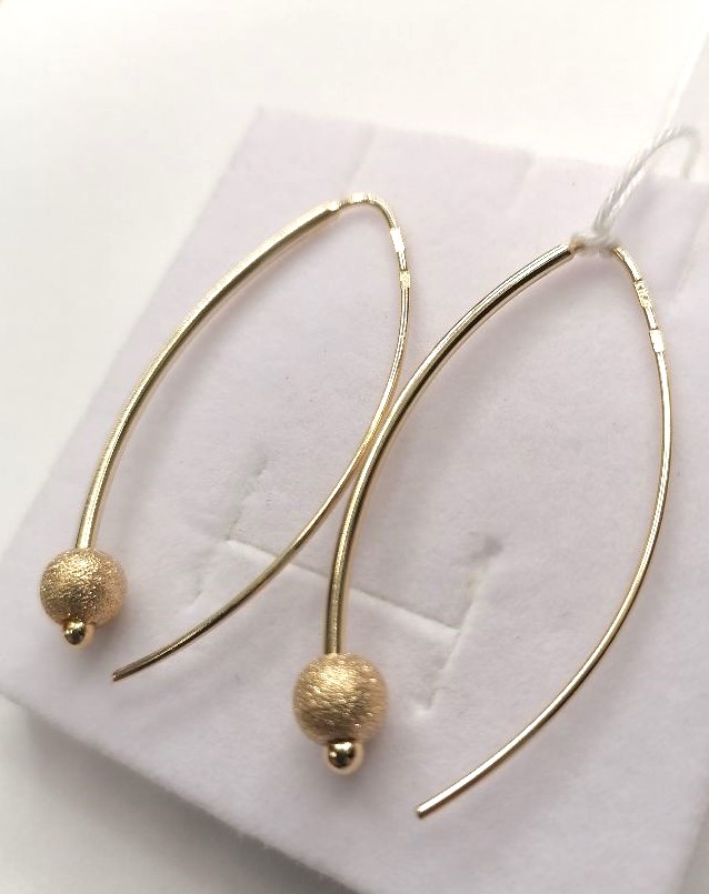 СБКМ585 СЕРЬГИ БЕЗ КАМНЯ (Au 585)