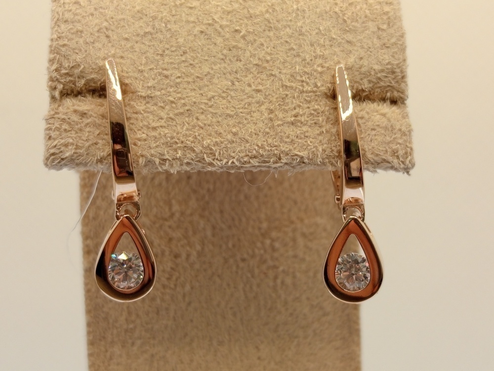 СЕРЬГИ С КАМНЕМ (Au 585)