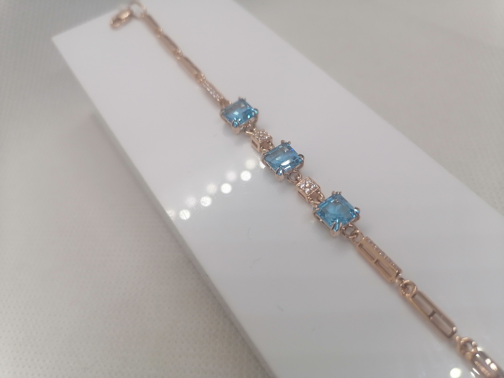 БРАСЛЕТ С КАМНЯМИ (Au 585)