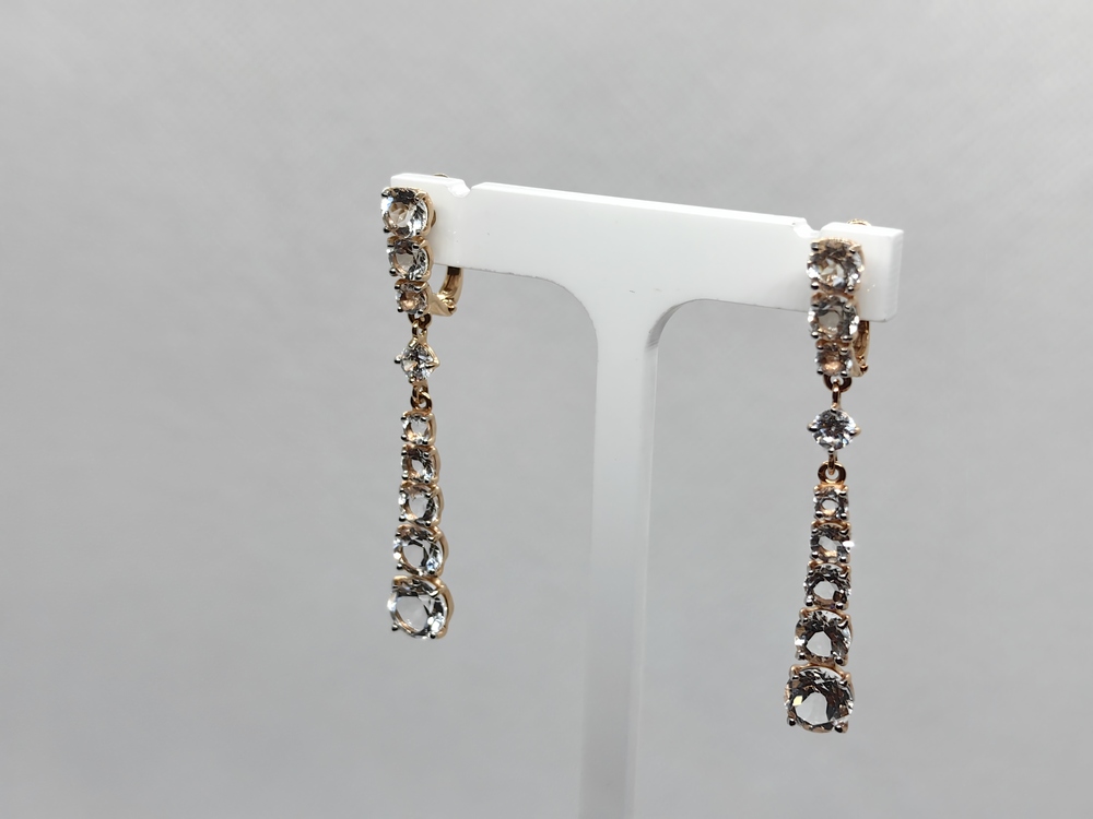 СКМИ585 СЕРЬГИ С КАМНЯМИ (Au 585)