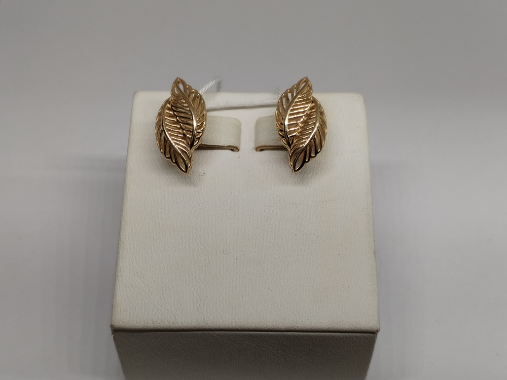 СБКМ585 СЕРЬГИ БЕЗ КАМНЯ (Au 585)