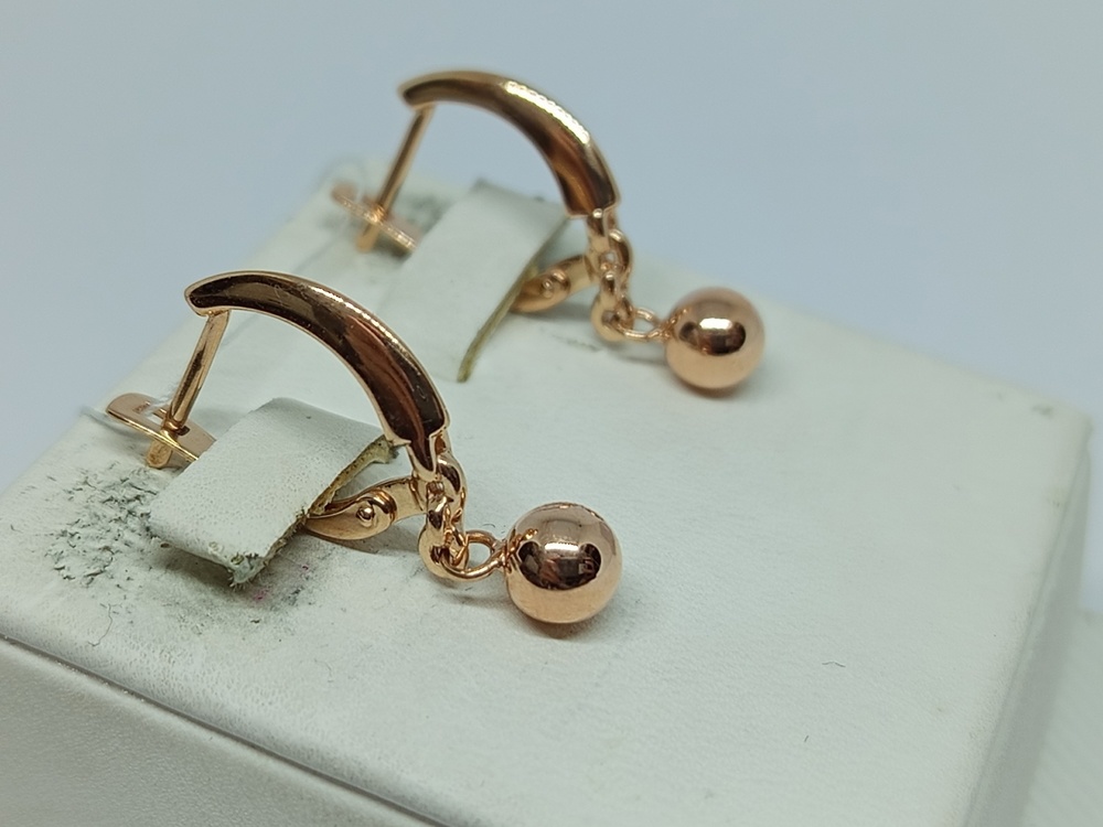 СЕРЬГИ БЕЗ КАМНЯ (Au 585)