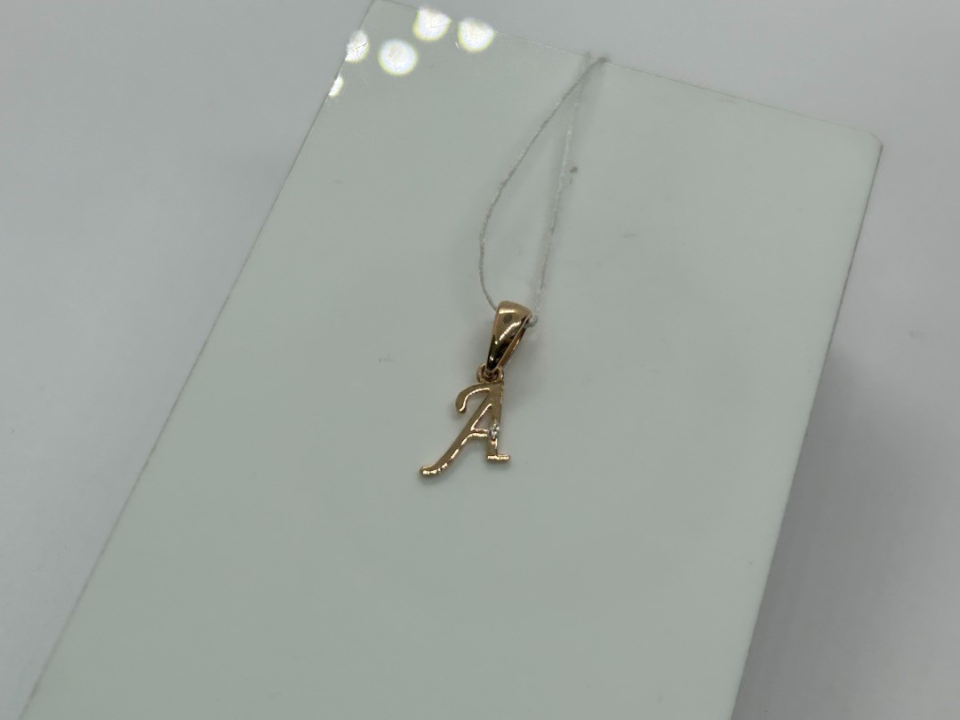 ПОДВЕСКА БУКВА А Au 585