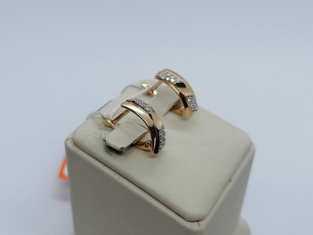 СКМИ585 СЕРЬГИ С КАМНЯМИ (Au 585)