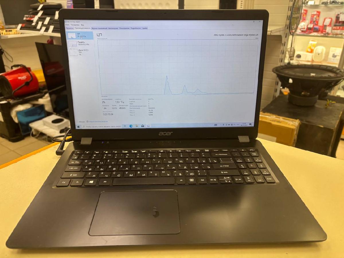 Ноутбук Acer; Ryzen 3 3200U, Radeon Graphics, 6 Гб, 256 Гб, Нет