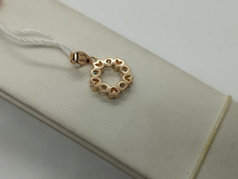 ПОДКМИ585 ПОДВЕСКА С КАМНЯМИ (Au 585)