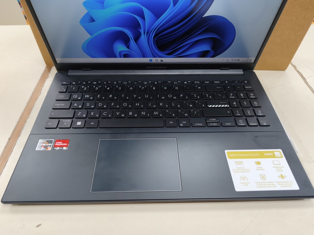 Ноутбук ASUS Vivobook Go 15 E1504FA-BQ533; Ryzen 5 7520U, AMD Radeon (TM) Graphics, 16 Гб, 512 GB, Н