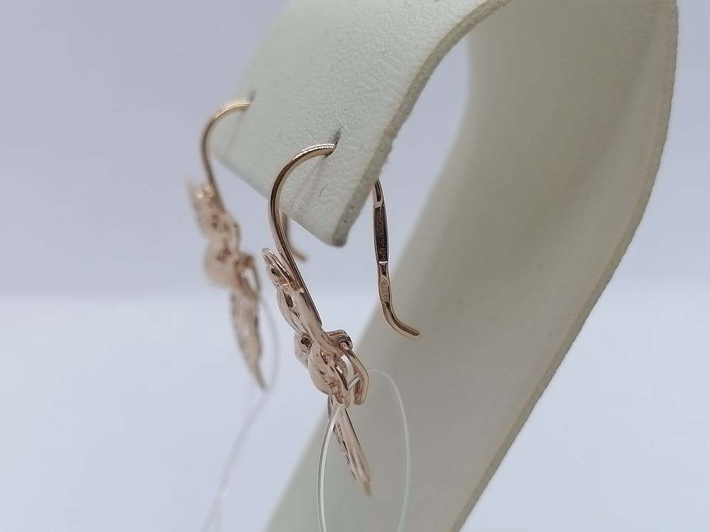 20211 СЕРЬГИ ПЕТЕЛЬКА без камня (Au 585)