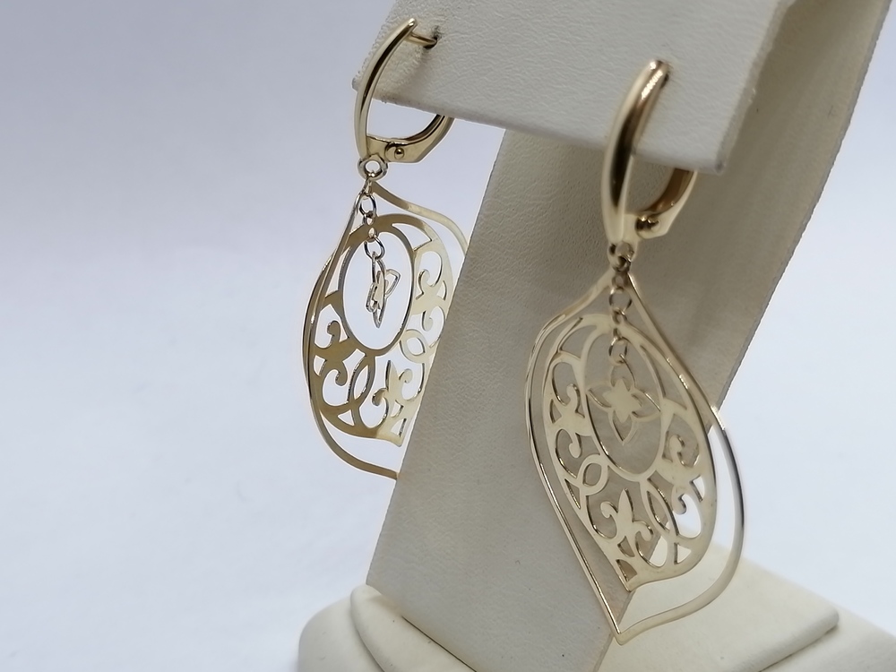 СБКМ585 СЕРЬГИ БЕЗ КАМНЯ (Au 585)