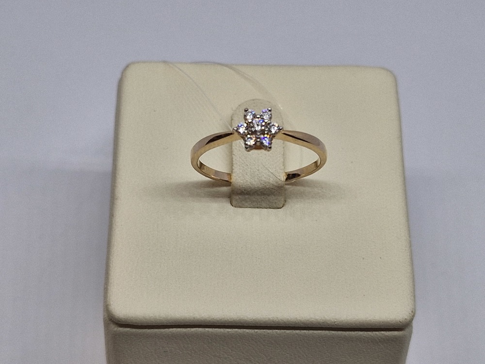 КОЛЬЦО С КАМНЯМИ (Au 585)