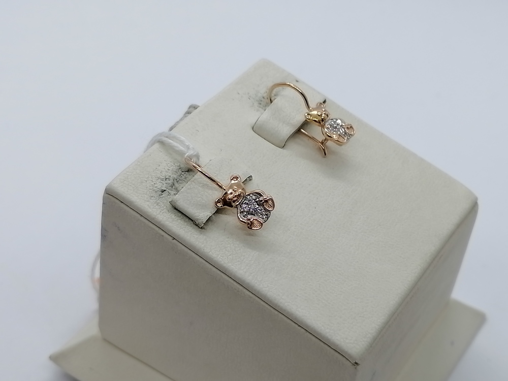 СКМИ585 СЕРЬГИ С КАМНЯМИ (Au 585)