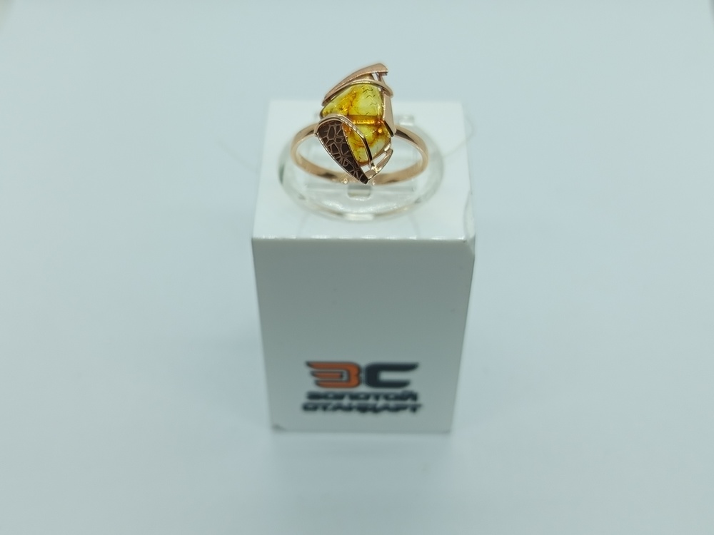 КОЛЬЦО ЯНТАРЬ (Au 585)