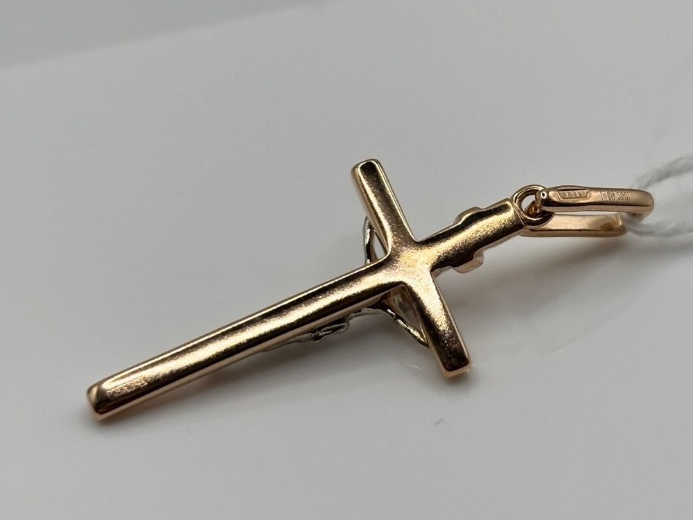 ПОДКБК585 ПОДВЕСКА КРЕСТ БЕЗ КАМНЯ (Au 585)