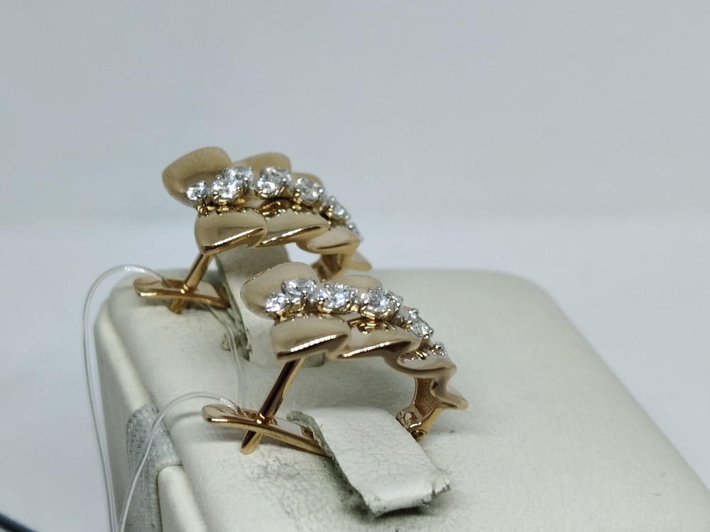 002322-1102 СЕРЬГИ С КАМНЯМИ (Au 585)