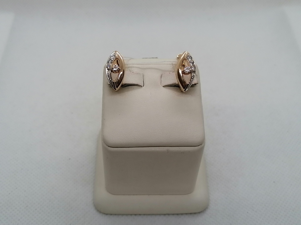 СКМИ585 СЕРЬГИ С КАМНЯМИ (Au 585)