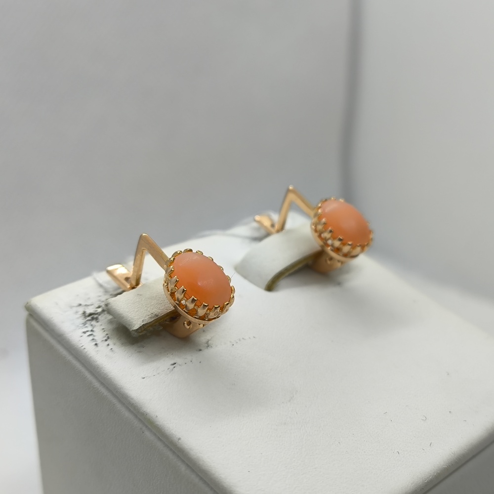 СЕРЬГИ С КАМНЕМ (Au 585)