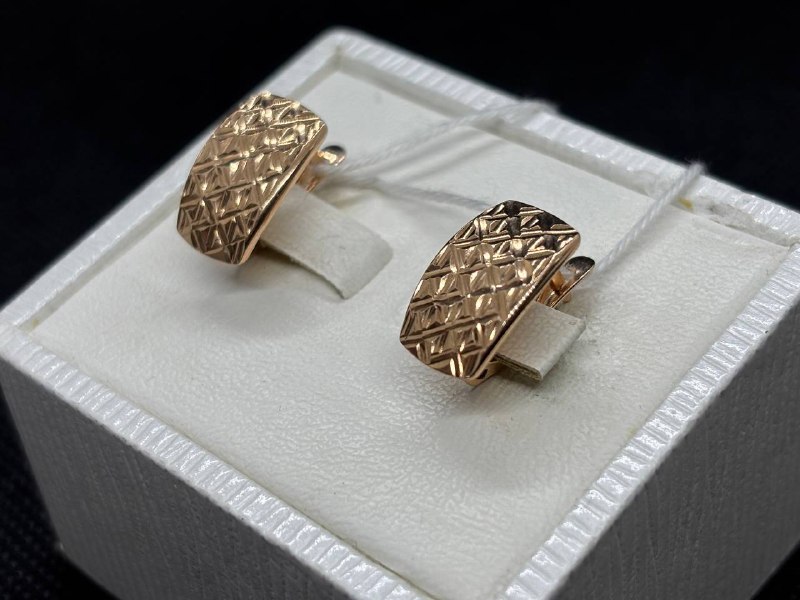 СБКМ375 СЕРЬГИ БЕЗ КАМНЯ (Au 375)