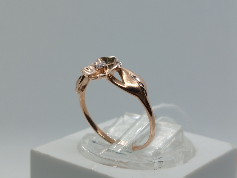 КОЛКМ585 КОЛЬЦО С КАМНЕМ (Au 585)