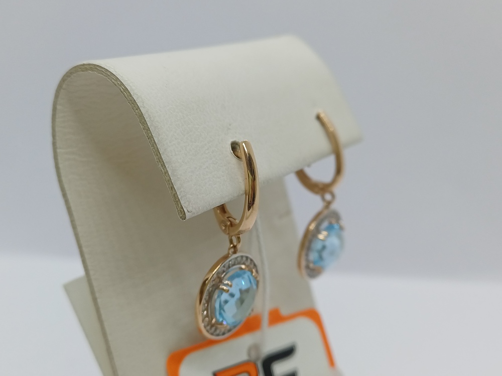 СКМИ585 СЕРЬГИ С КАМНЯМИ (Au 585)