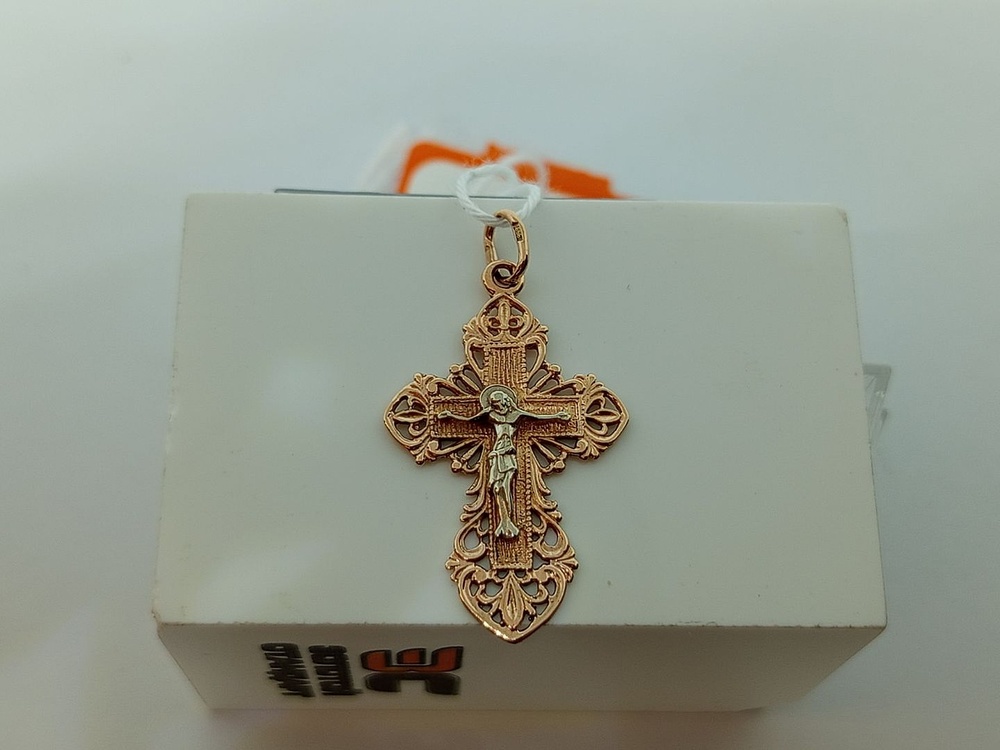 ПОДВЕСКА КРЕСТ БЕЗ КАМНЯ (Au 585)