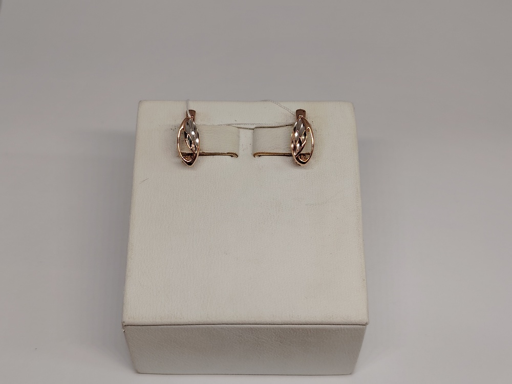 СБКМ585 СЕРЬГИ БЕЗ КАМНЯ (Au 585)