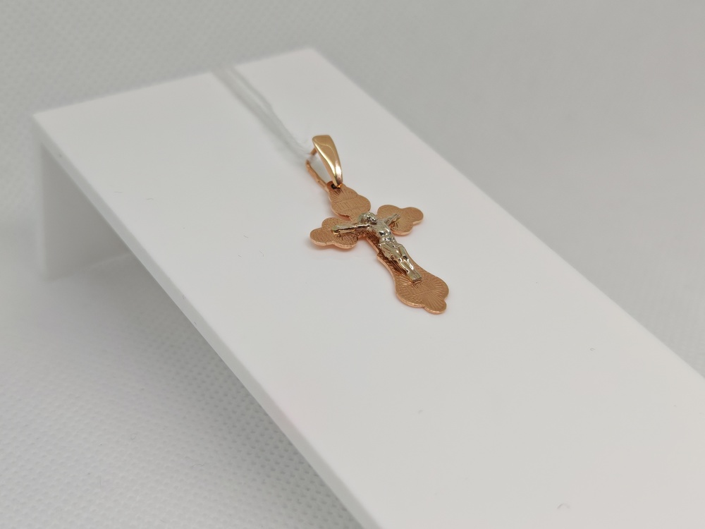 ПОДКБК585 ПОДВЕСКА КРЕСТ БЕЗ КАМНЯ (Au 585)