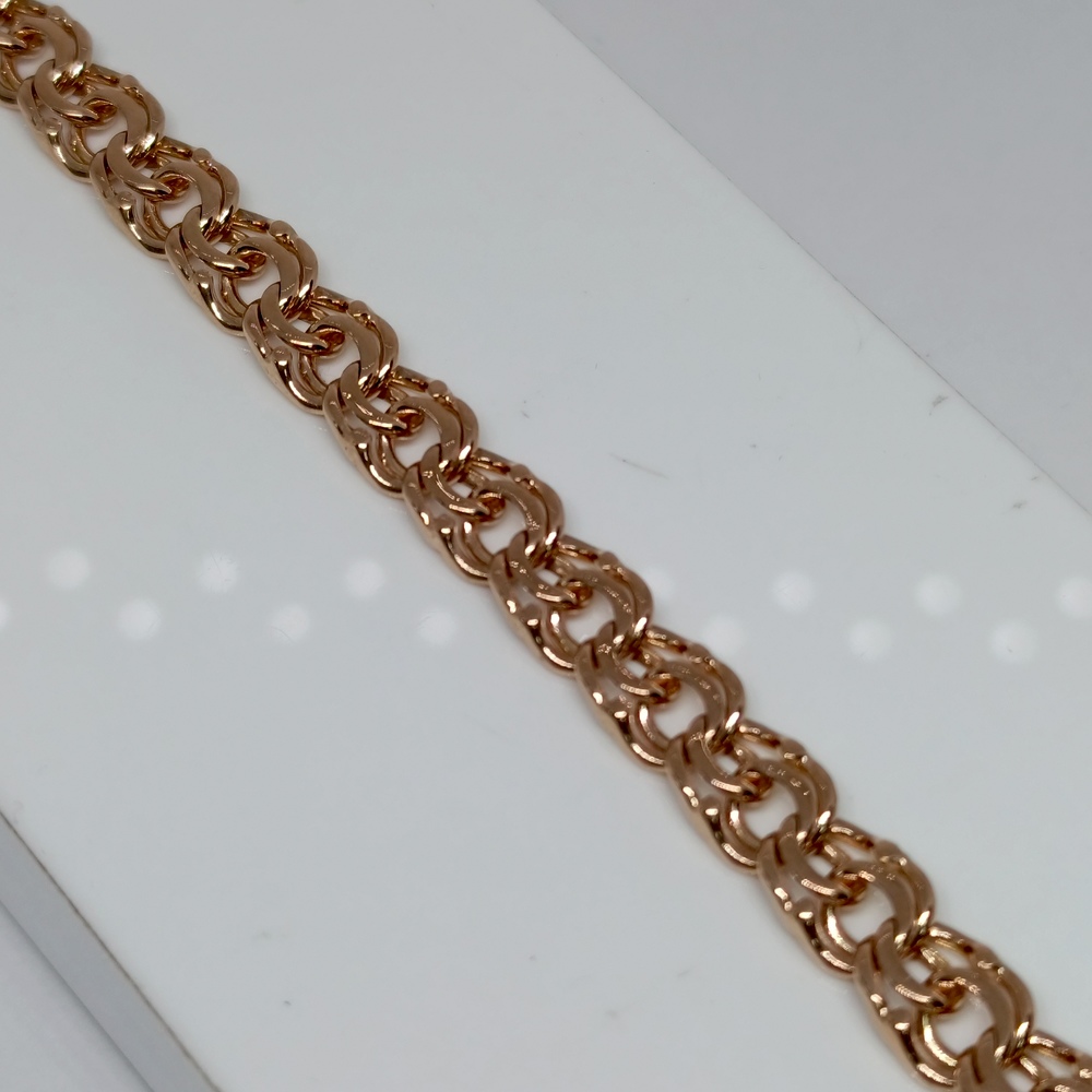 БЛБ585 БРАСЛЕТ ПОЛНОВЕСНЫЙ Бисмарк (Au 585)