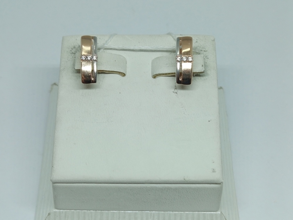 СКМИ585 СЕРЬГИ С КАМНЯМИ (Au 585)