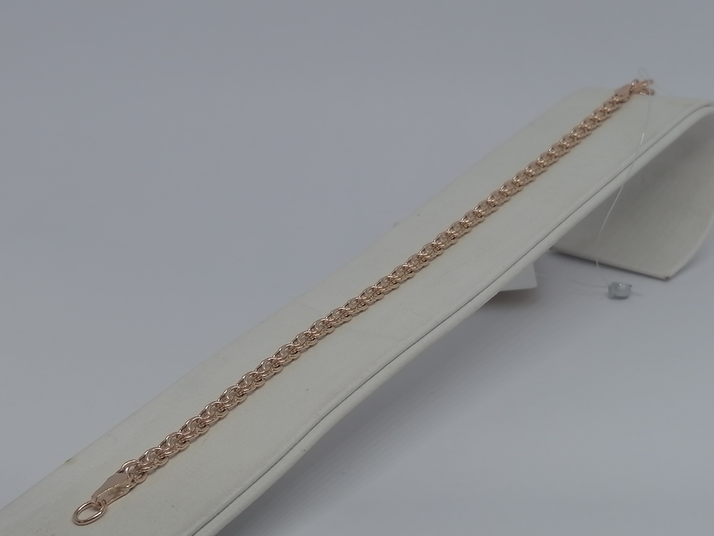 7060200П-16 БРАСЛЕТ ПУСТОТЕЛЫЙ Бисмарк (Au 585)