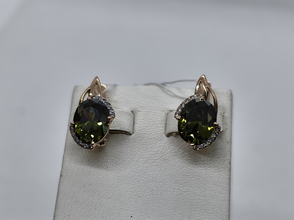 СКМИ585 СЕРЬГИ С КАМНЯМИ (Au 585)