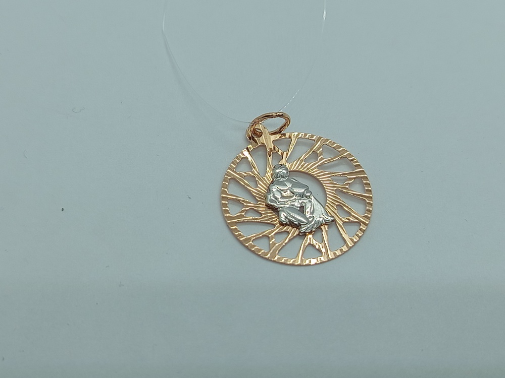 ПОДВЕСКА ЗНАК ЗОДИАКА ВОДОЛЕЙ (Au 585)