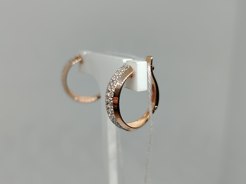 СКМИ585 СЕРЬГИ С КАМНЯМИ (Au 585)